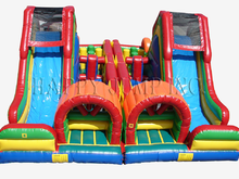 Carnival Course Double Challenge Bounce House Water Slide, Obstacle Courses & Interactive Games - Jacksonville Florida Bounce House Rentals
