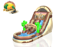 Western Theme Slide 19' Bounce House Waterslide WET or DRY, Roo's Wet or Dry Slides - Jacksonville Florida Bounce House Rentals