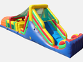52' Rainbow Double Lane Obstacle Course Bounce House Waterslide WET or DRY