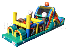 40' ALL-STAR Sports Obstacle Course w/ 16ft Slide WET or DRY, Obstacle Courses & Interactive Games - Jacksonville Florida Bounce House Rentals