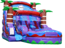 Adventure Island 16' DOUBLE LANE Water slide WET of DRY, Roo's Wet or Dry Slides - Jacksonville Florida Bounce House Rentals