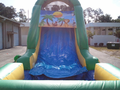 60' Tropical Island Double Lane Obstacle Course Bounce House Waterslide WET or DRY