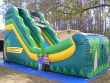Tropical Slide  18' Bounce House Waterslide WET or DRY, Roo's Wet or Dry Slides - Jacksonville Florida Bounce House Rentals