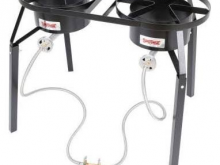 Double Propane Cooker, Roo's Tents, Tables, Chairs and more